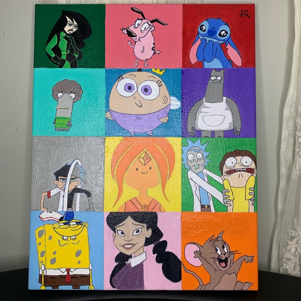 Cartoon Characters Collage